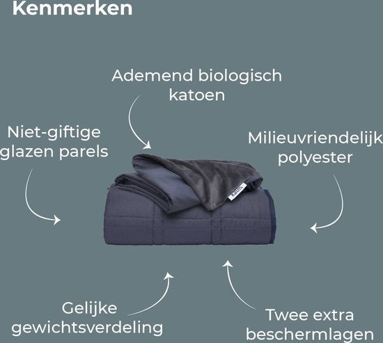 Kalm Verzwaringsdeken 10 KG - Weighted blanket - Verzwaarde Deken - Anti Stress