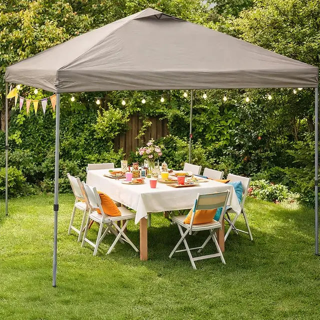 Easy Up Partytent Taupe - 300 x 300 x 270 cm - UV50 - Met Draagtas