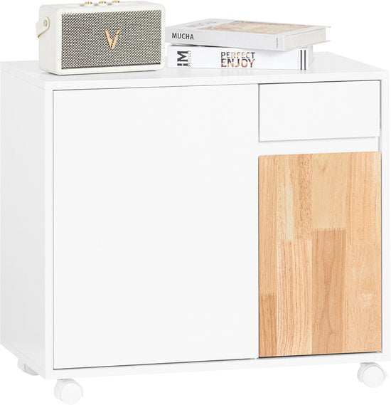 SoBuy ASK04-WN Printertafel - Witte Printerkast van Houtcomposiet