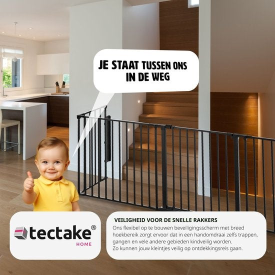 tectake® - Openhaardhek veiligheidshek haardscherm- Agni - 5 elementen - stabiel en veilig - 403569