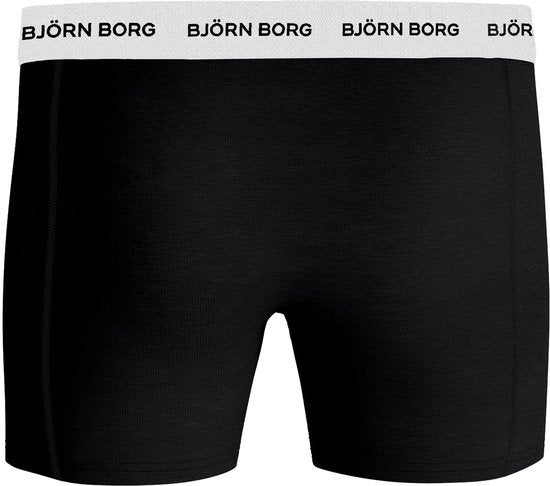 Björn Borg Katoenen Stretch Boxershort Heren - Zwart/Print/Blauw - 5 stuks - Heren onderbroeken - Boxer - Maat M