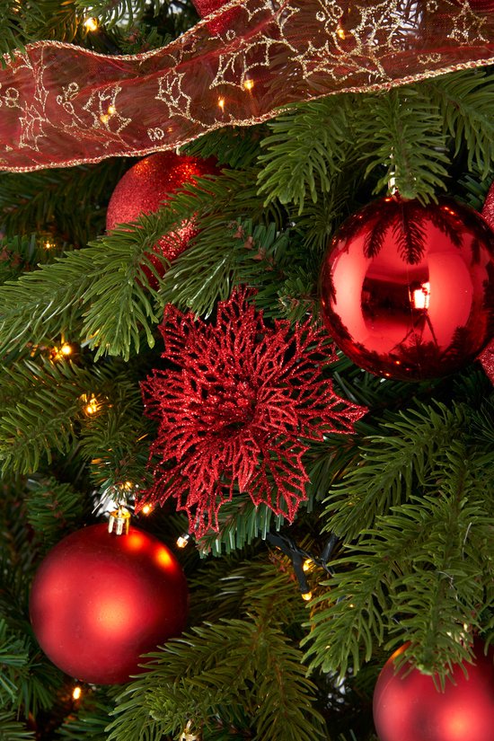 House of Seasons Kerstboom Decoratie Set - 100 Stuks - Rood
