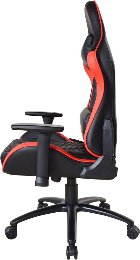VDD Gaming - Gamestoel - Game Stoel - Gamestoelen - Gamestoel met brede zit - Gamestoel voor grote mensen - rood - zwart - 150kg limiet
