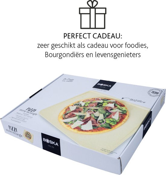 Boska Pizzasteen Deluxe Rechthoek - Voor de oven - Knapperige pizza's - 40x32 cm - BBQ Accessoires