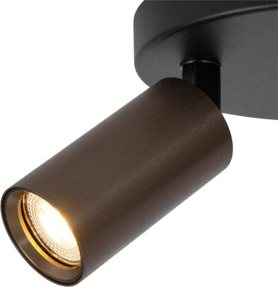 Lucide RITMO - Plafondspot (Plafondlamp) - Ø 15 cm - 2xGU10 (MR11) - Koffie