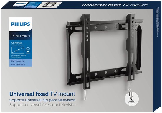 Philips TV Beugel SQM3221/00 - Vast TV Muurbeugel voor TV's tot 42 Inch en 25 KG - VESA-Maat tot 200x200 mm