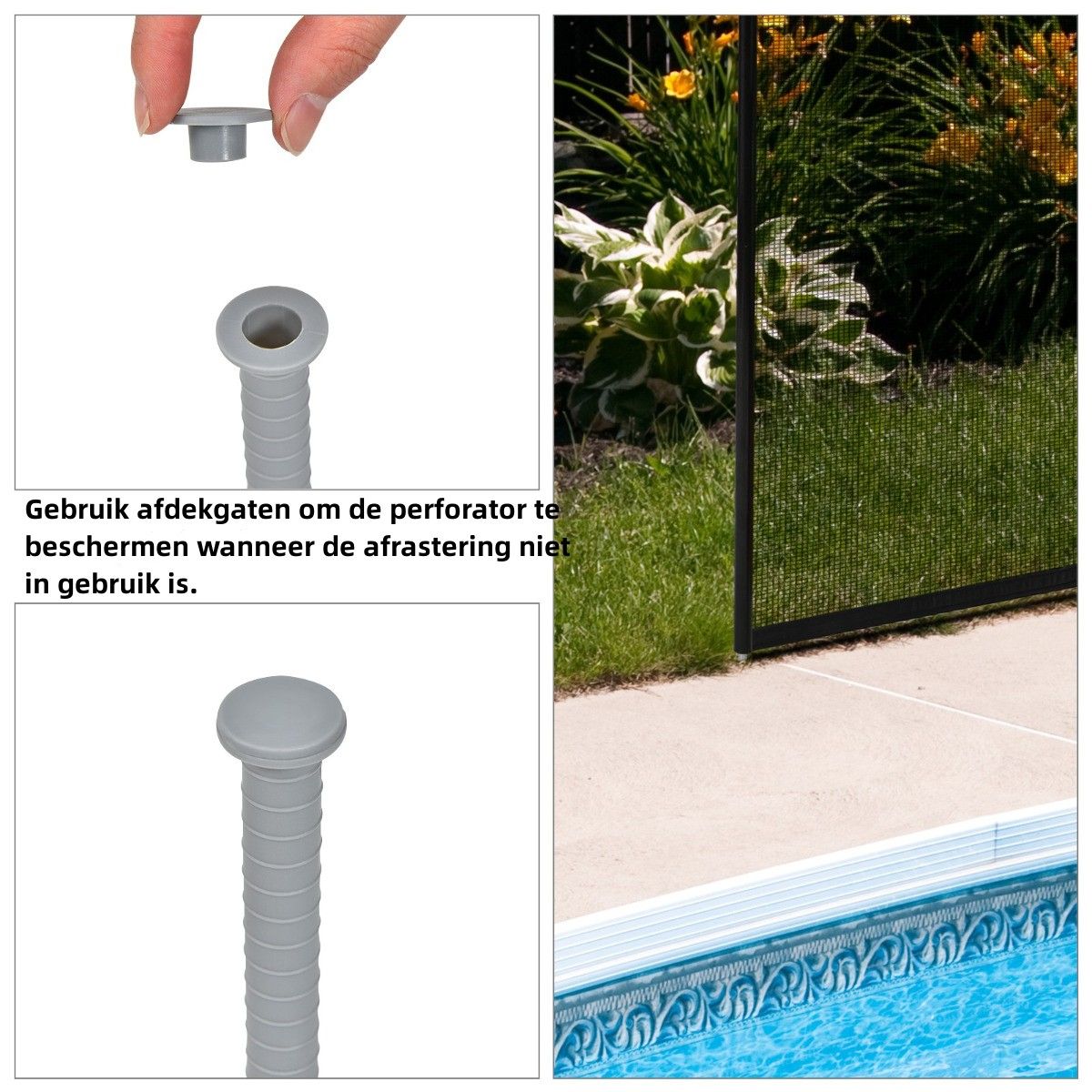 Coast Zwembadhek voor Kinderen Beschermomheining Tuin en Zwembad - Vijverhek - 360 x 125 cm