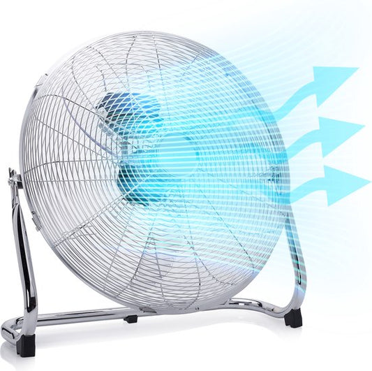 Metalen Vloerventilator 45 cm – 3 Standen – 130° Instelbaar – Sterke Luchtstroom – Tristar VE‑5935
