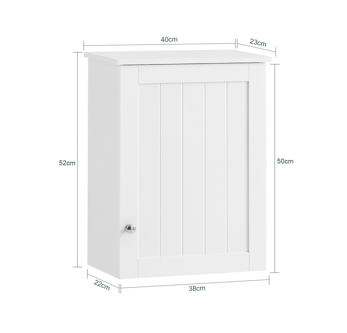 SoBuy Medicijnenkastje - 40 x 52 x 23 cm - Wit
