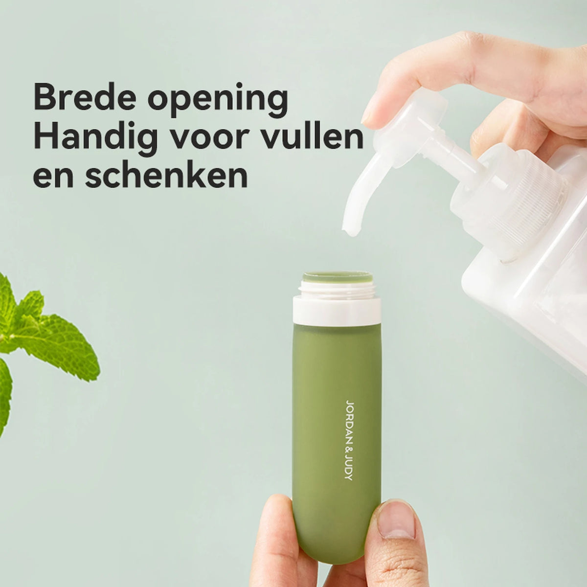 JORDAN&JUDY Reis Navulflessen Siliconen - 50 ml - Herbruikbaar, Lekvrij