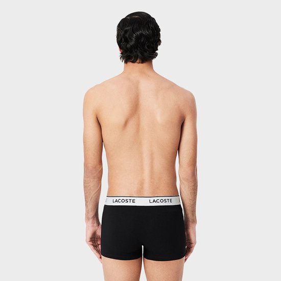 Lacoste 3-Pack Trunks Heren Boxershorts - Zwart - maat M - Slim Fit Stretchkatoen