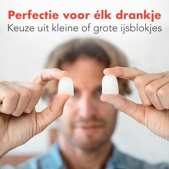 KitchenBrothers IJsblokjesmachine - 1.5L - IJsblokjesmaker - IJsschep – 12kg/24 uur - Draagbaar - Zelfreinigingsfunctie - Gunmetal RVS