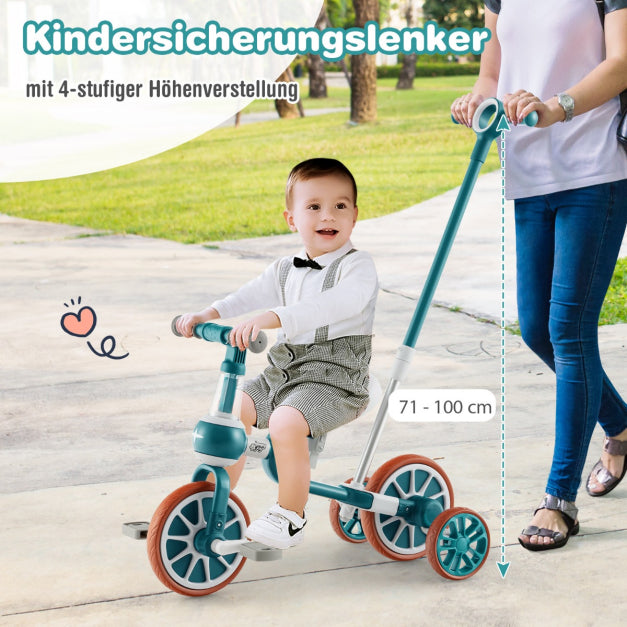 Coast Kinderfiets - 4-in-1 - Verstelbaar - 37 x 72 x 101cm - groen
