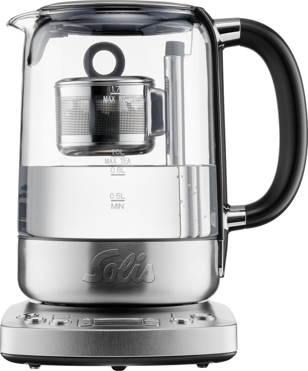 Solis Tea Kettle Automatic 5518 Waterkoker - 1.7L - RVS - BPA vrij - 1200W - 22x17x29 cm - Zilver