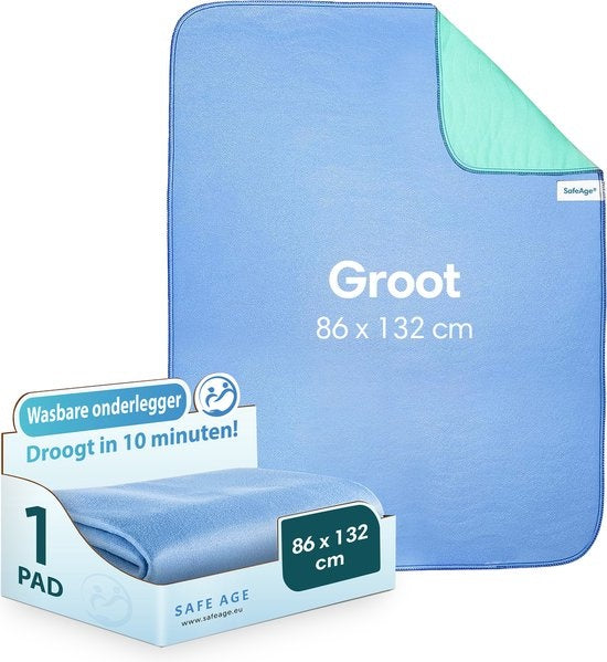 SafeLife wasbare incontinentie onderleggers voor volwassenen, huisdieren en kinderen - matrasbeschermer - anti slip - Groot