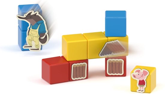 Geomag Magicube Story Building Three Little Pigs - 42-delig - Inclusief Boek en Magnetische Kaarten