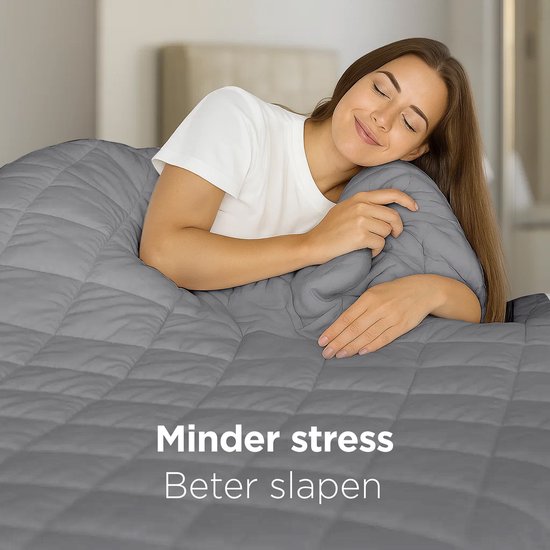 CozySense® Verzwaringsdeken 8kg - 100% Tencel - Weighted Blanket – Zwaartedeken met temperatuurregulatie en ademend comfort - GLASS-Flow® Drukverdeling - 1-Persoons - Grijs