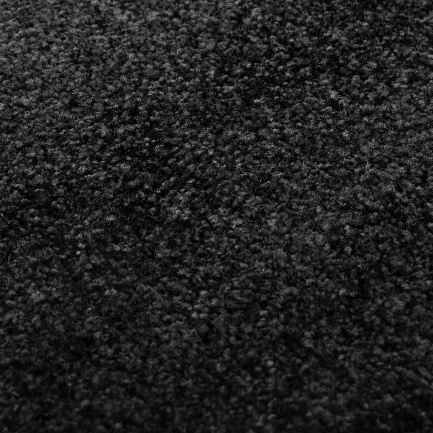 vidaXL Wasbare Deurmat 90 x 120 cm - Zwart - Antislip - Absorberend - Voor Binnen en Buiten