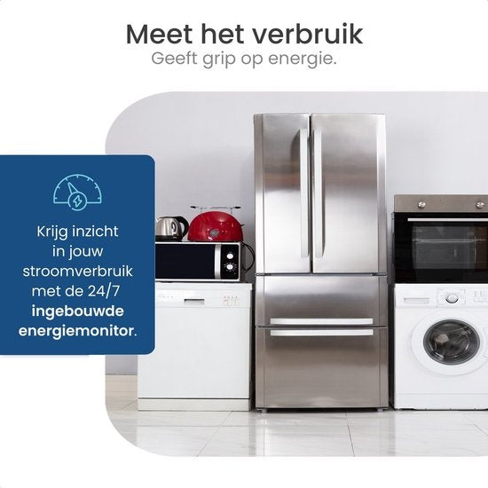 Gologi Slimme stekker buiten - Smart plug - IP44 - Tijdschakelaar & Energiemeter - WIFI - Google Home & Amazon Alexa - Zwart