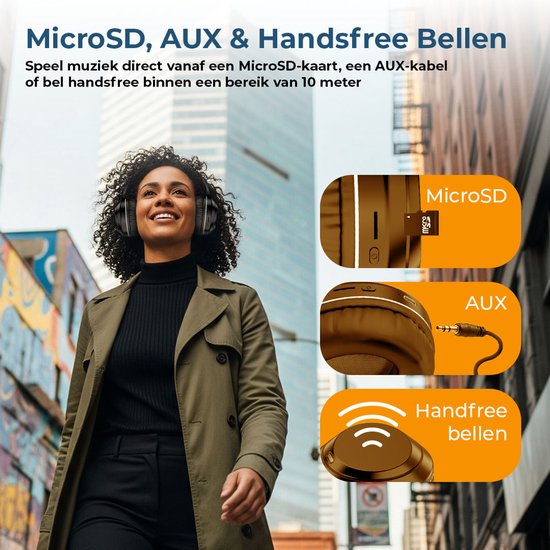Denver Bluetooth Koptelefoon - Active Noise Canceling - Draadloos - Handsfree Bellen - BTN211 - Model 2026