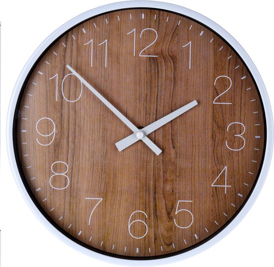Wandklok bamboe - 25 cm - klok wand - kamer