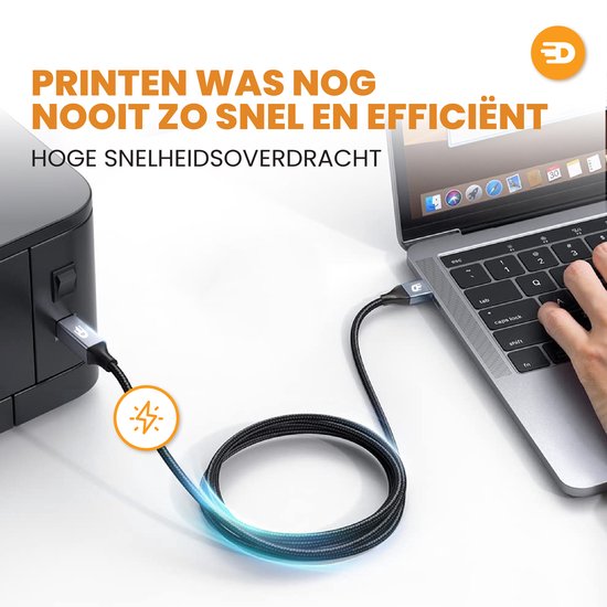 Drivv. Premium Printerkabel USB 2.0 naar USB B Kabel - Printerkabel 2 meter