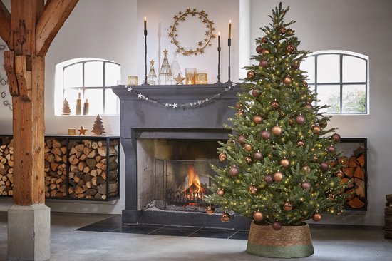 Black Box Trees Frasier Kunstboom - Kerstboom met Grillige Natuurlijke Vorm - PE Naalden en Scharnierconstructie - Kerstversiering voor Binnen - H155 x D109 cm - Groen