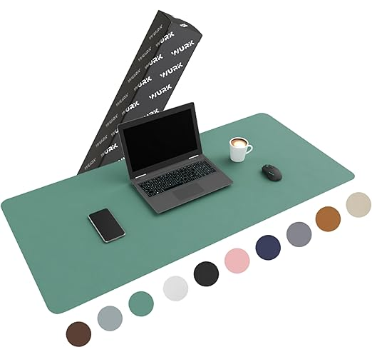 Bureau Onderlegger 80x40 cm – Desk Mat Muismat – Turquoise – Werkplek Organizer