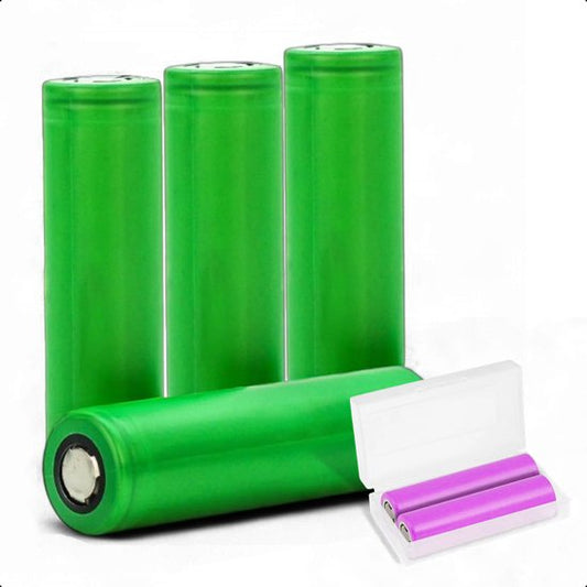 Tech Essentials 18650 Rechargeable Li-ion Battery - 2600mAh 3.7V - 7.8A - Lithium - Holder - Battery - 4-Pack