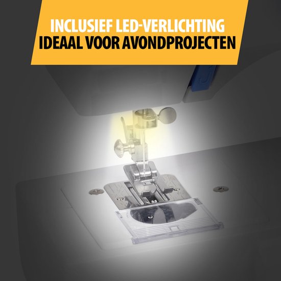 Tristar SM‑6003 Naaimachine – 14 Patronen – Automatische Draadinrijger & Vrije Arm – LED‑Licht – Inclusief Accessoires – Voor Beginners