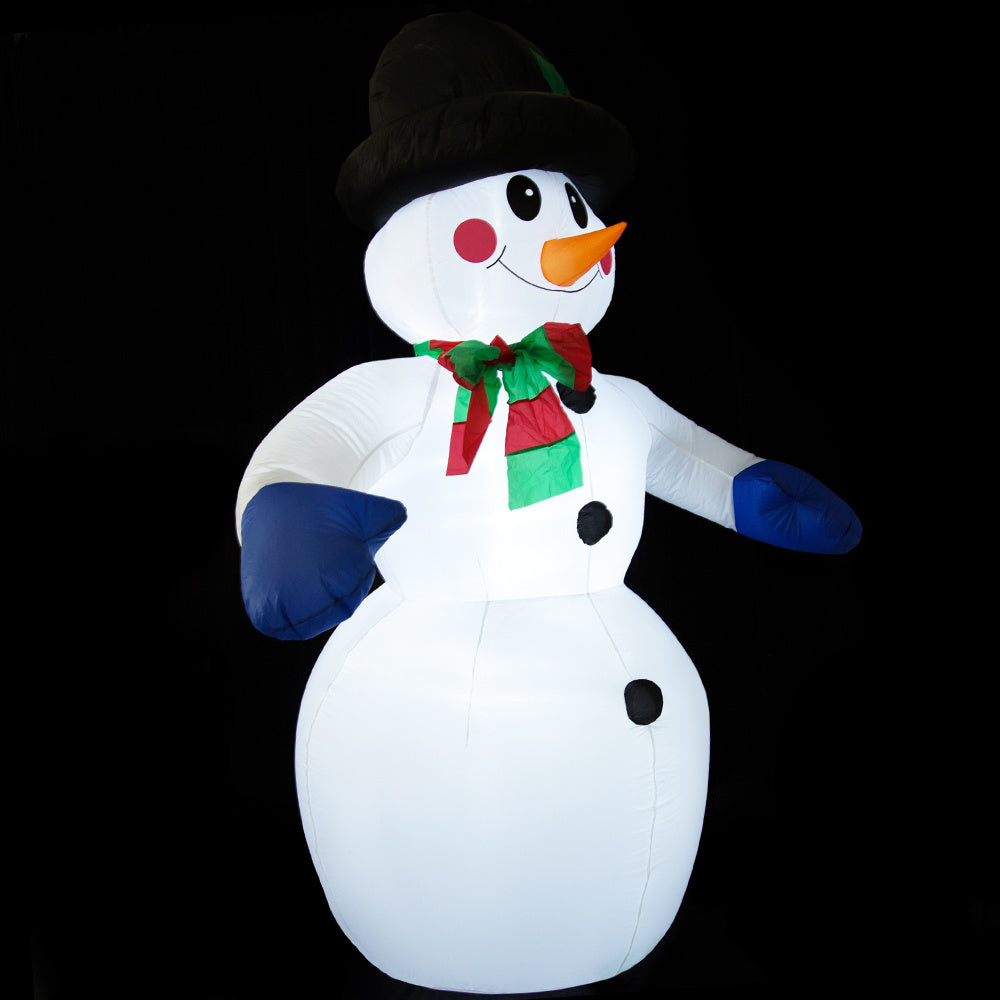 Monzana Opblaasbare Sneeuwpop XXL - 240cm LED Verlichting