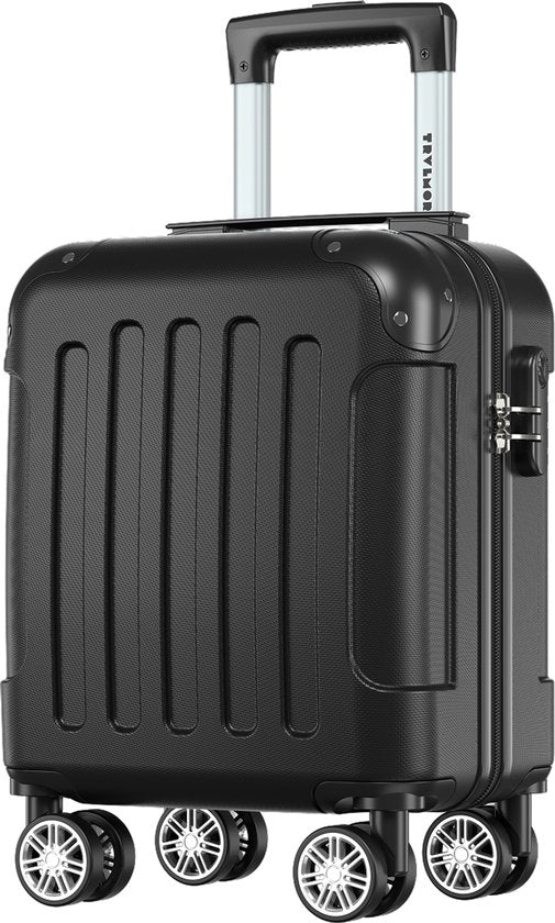 TRVLMORE Handbagagekoffer – 40x30x20 cm – Underseater – 24L – Cijferslot – 4 Wielen – Zwart