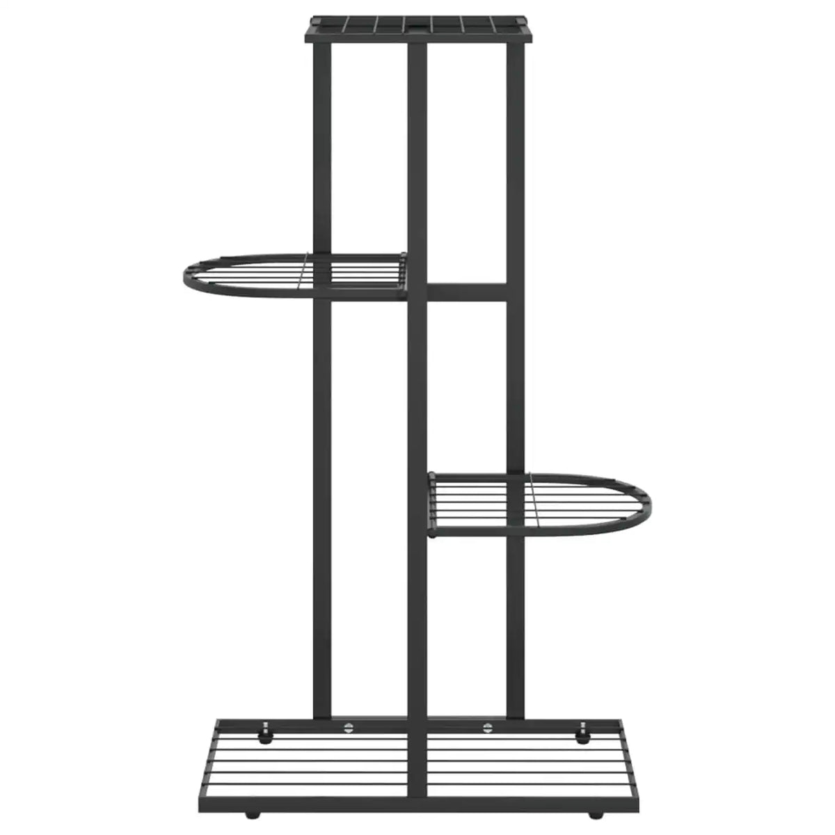 Minghou Plantenstandaard - 4 Niveaus voor 5 Potten - 22,1 × 42,9 × 76 cm - Zwart