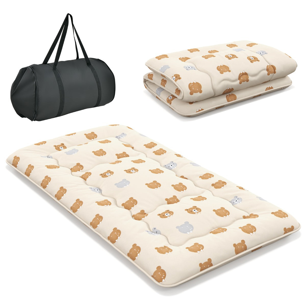 Coast Futon Matras met afneembare Hoes en Draagtas - 90 x 200 cm - Créme