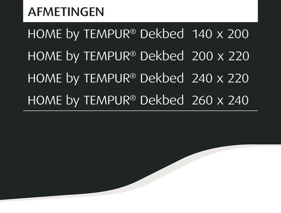 HOME by TEMPUR® Dekbed – donsdeken – 140 x 200 cm – zomerdekbed – lichtgewicht dekbed – Wasbaar