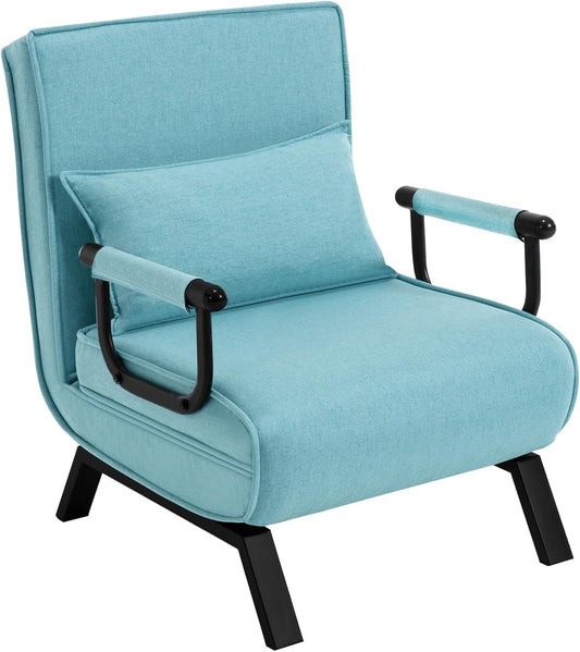 WOLTU 3-in-1 Slaapstoel - Logeerbed - Blauw - 65x75x78cm