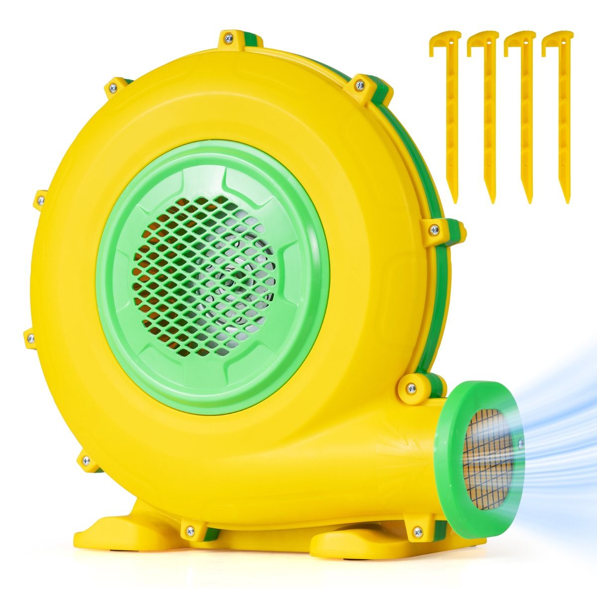 Coast Luchtblazer - krachtige motor 950 W - grondankers en handgreep - geel