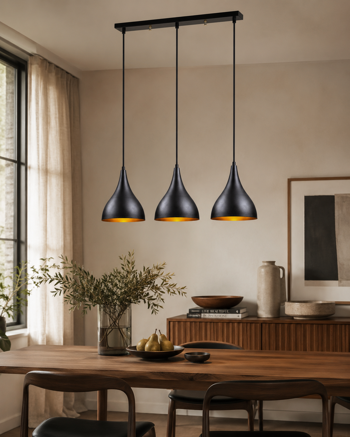 Squid Lighting Hanglamp - 72 x 22 x 110 cm - Zwart