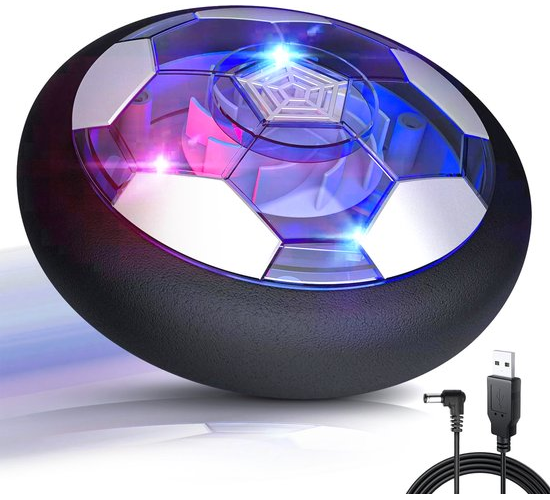 Tech Essentials Hover Bal - 18cm - Led Verlichting - Oplaadbaar - Zwevende - Zachte Binnen Voetbal - Indoor Air Speelgoedbal - Kinderen