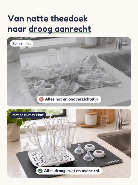Numsy Matt Afdruipmat · Afdruipmat Voor Afwas · Droogrek Babyflessen