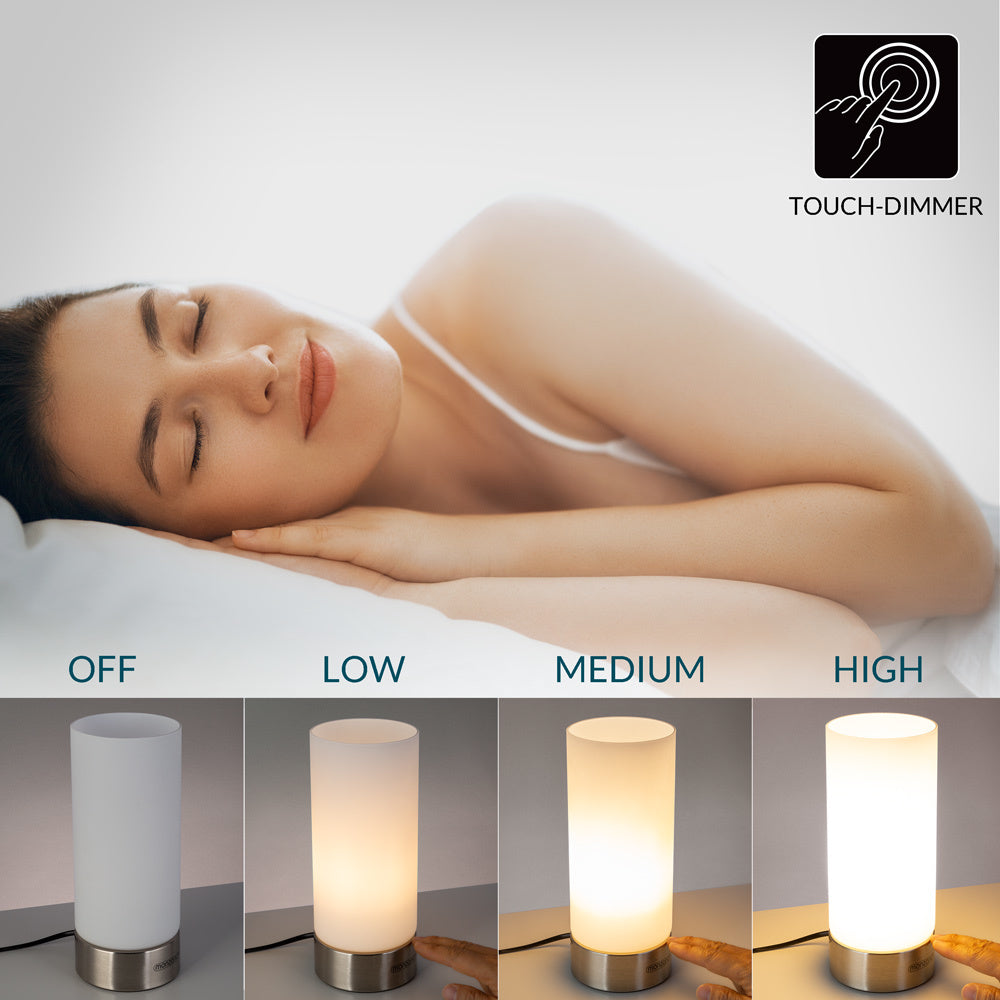 Monzana Tafellamp Lumo - Set van 2 - Wit
