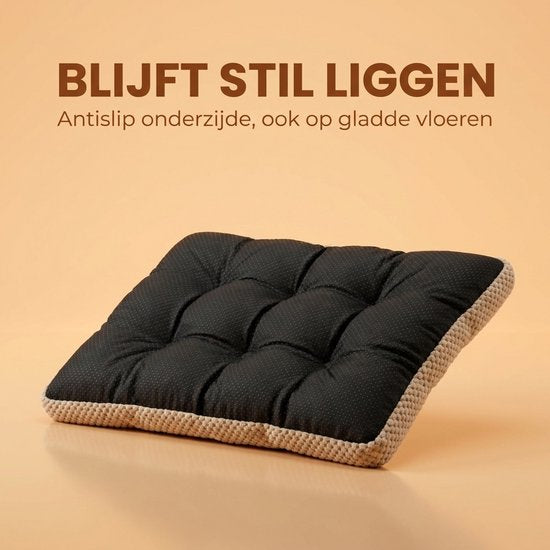 Hondenkussen 100 x 70 cm - XXL Benchkussen - Bruin Hondenbed - Groot Dierenkussen - Luxe Hondenmat