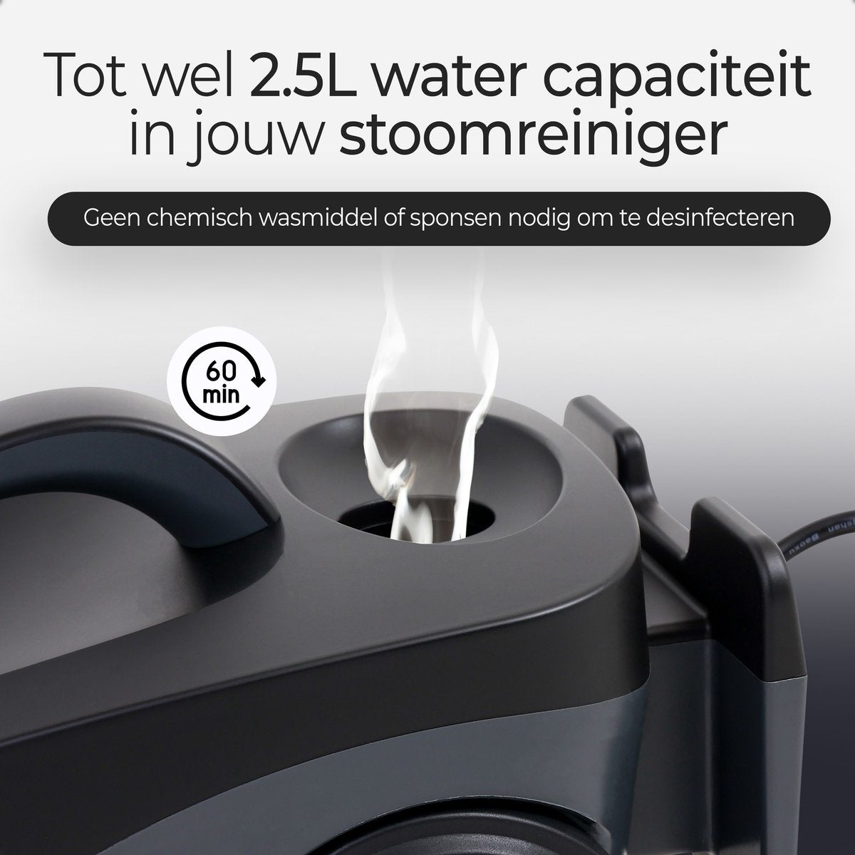 Atmosed AS-2 Stoomreiniger - 1650W - 4 Bar - 2,5L - Met 20 Accessoires