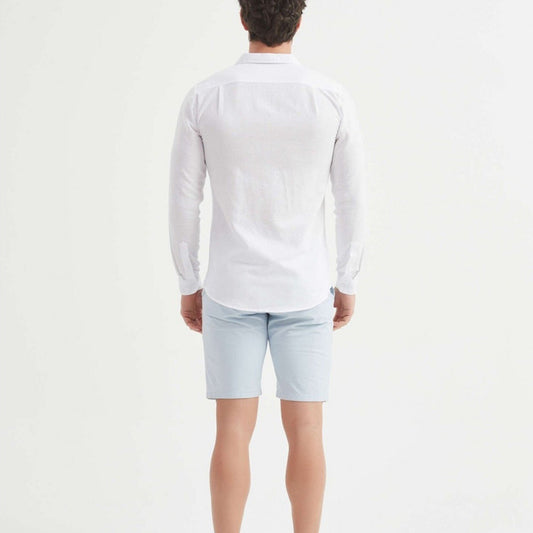 William de Faye Linnen Overhemd Heren – Regular Fit – 100% Linnen – Maat M – Wit – Ademend & Stijlvol