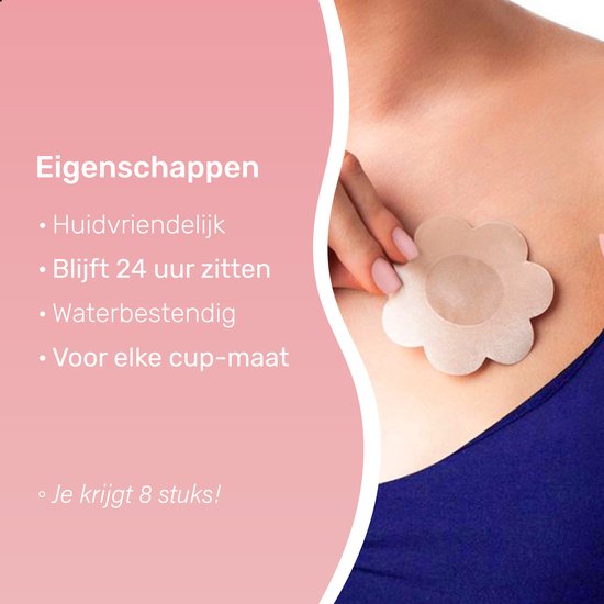 Soft & Silky Nipple covers - 8 stuks - Tepel - Plakkers - Stickers - Beschermer - Cover - Plak bh - Boob Tape