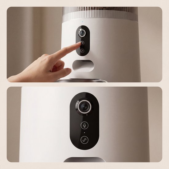 Princess Automatische Voerbak - HD Camera & Smart - 4 Liter – Kat & Hond - App‑Bediening – Geplande Voeding – Roestvrijstalen Kom – Back-up Batterij - Voerautomaat - Voerdispenser - 610045