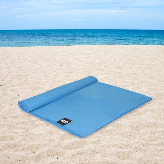 TRVLMORE Microvezel Reishanddoek Set - 2 Stuks - Klein (40 x 80 cm) & Groot (76 x 150 cm) - Microvezel - Blauw