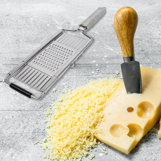 Nimma® Handrasp - 3-in-1 Rasp - Kaasrasp - Gemberrasp - Knoflookrasp - Groentesnijder - Mandoline Opzetstuk - Rvs Rasp