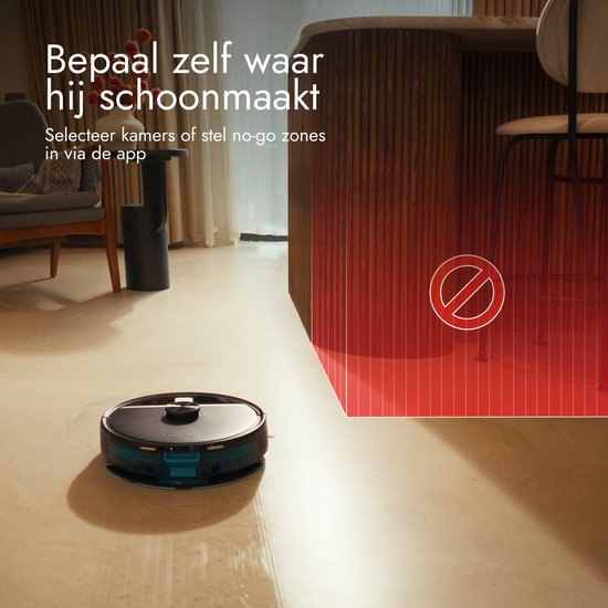Bloomfold Robotstofzuiger met Dweilfunctie & Leegstation - 19.000Pa Zuigkracht – LiDAR Navigatie - 180 minuten - Slimme AI Robot Stofzuiger - Geschikt voor Huisdierhaar