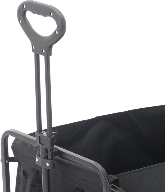 AXI SB120 Opvouwbare Bolderwagen – Zwart – Met Trekstang, Remmen en Hoes – 60 kg Draagvermogen – Eenvoudig mee te nemen - Metaal